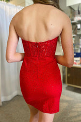 heath Beaded Satin and Lace Homecoming Dress